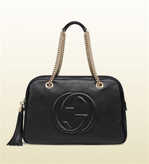 gucci soho chain black|gucci soho denim bag.